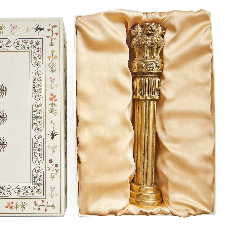 Ashoka Pillar Brass Artefact