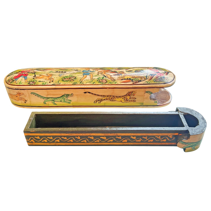 Hand-painted Bone Inlay Sliding Box