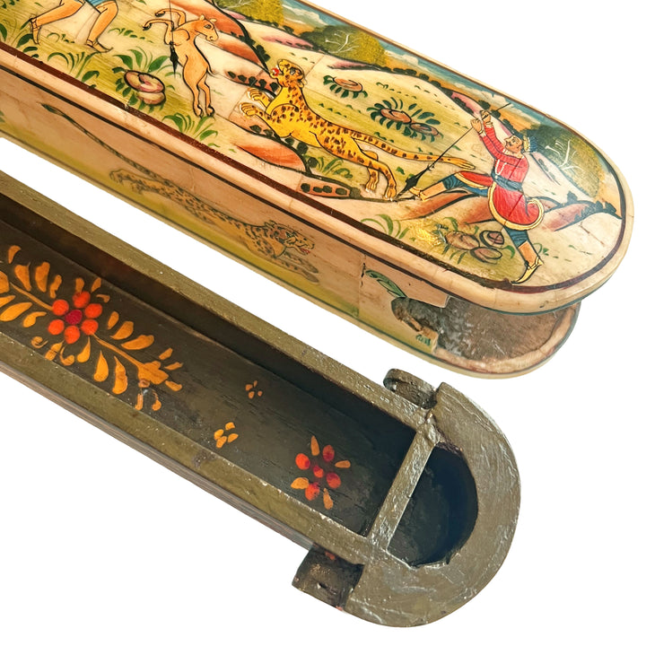 Hand-painted Bone Inlay Sliding Box