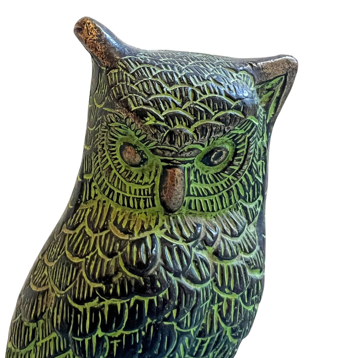 Pair Of Brass Owls