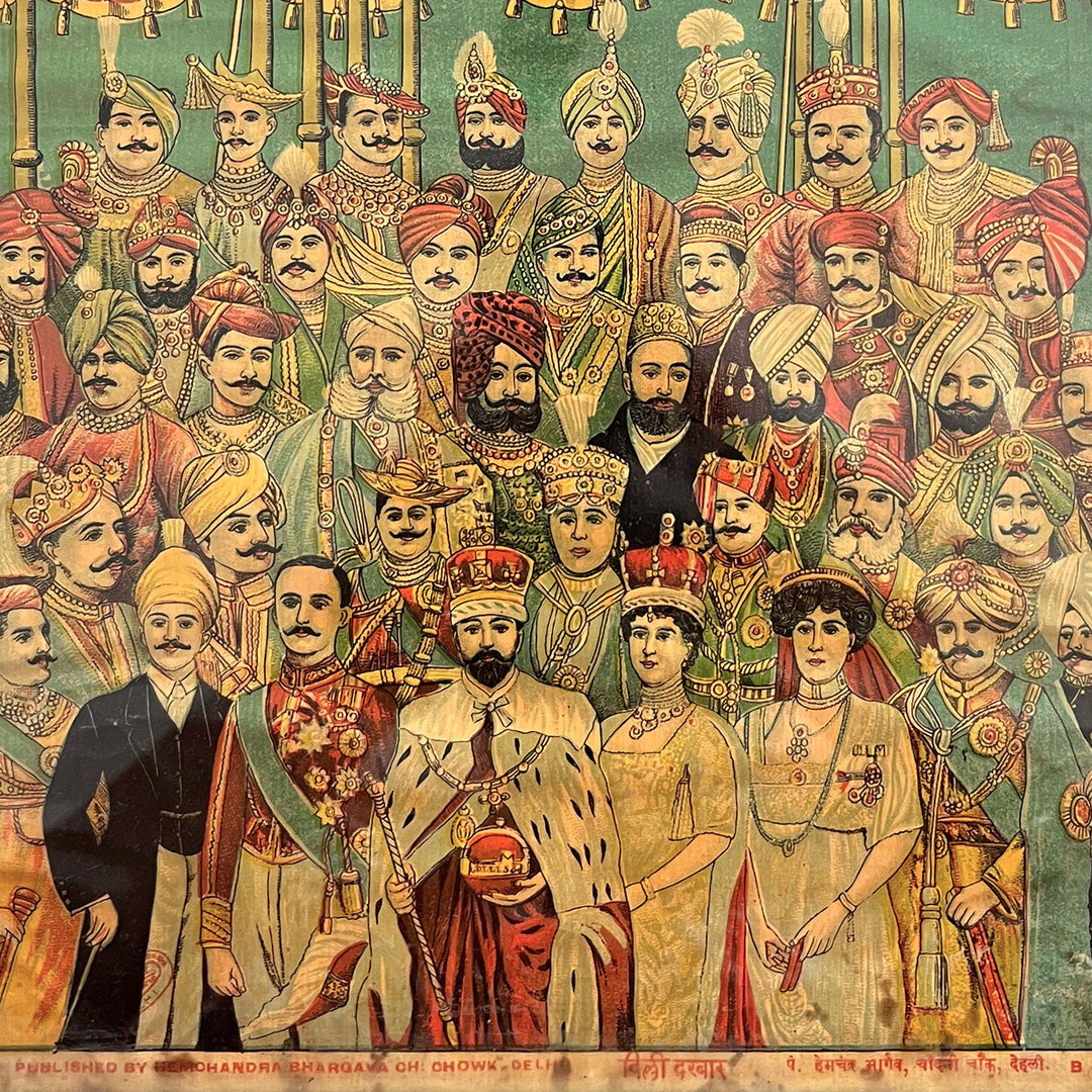 Delhi Durbar Lithograph circa 1911 - Original Print