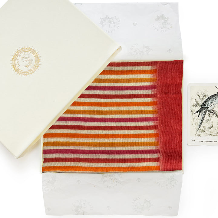 Coral Striped Stole