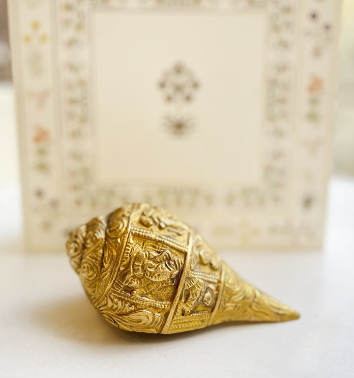 Brass Conch Shell Gift Box