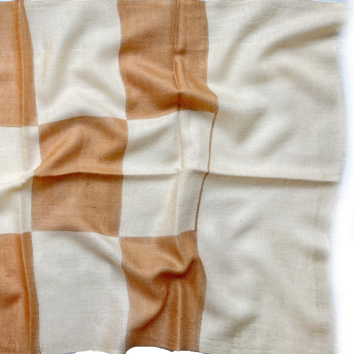 Caramel Check Scarf