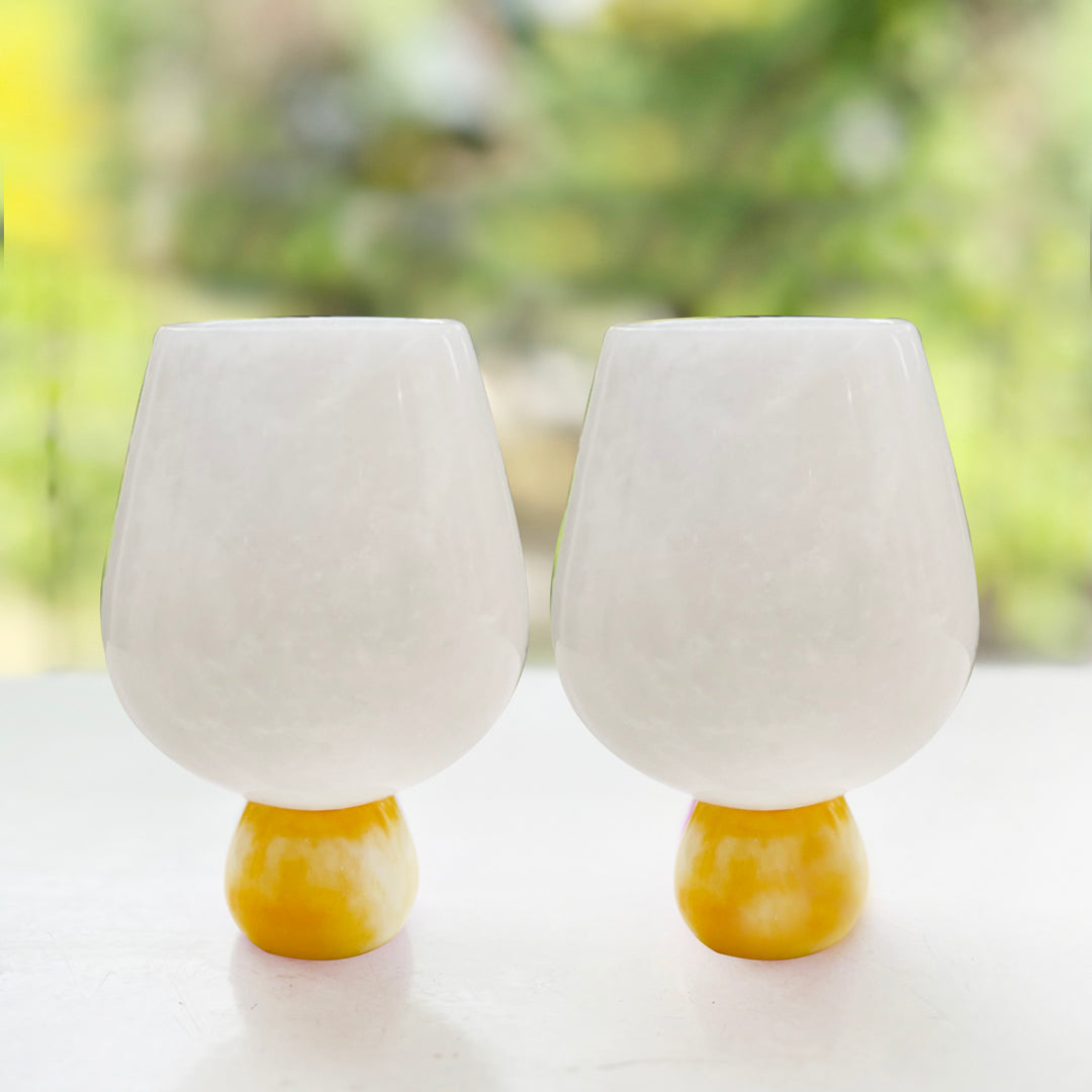 Marble Wine Goblets