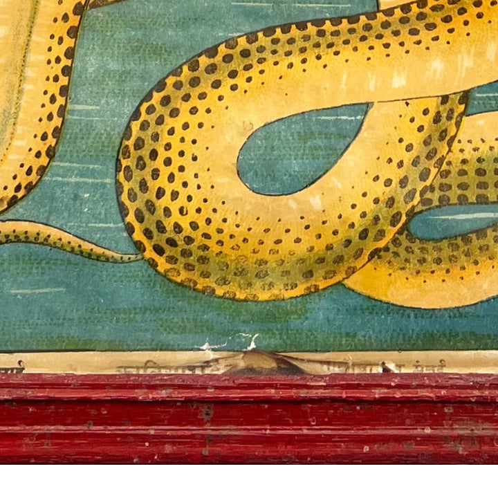 Krishna Subduing Kāliya, Chromolithograph