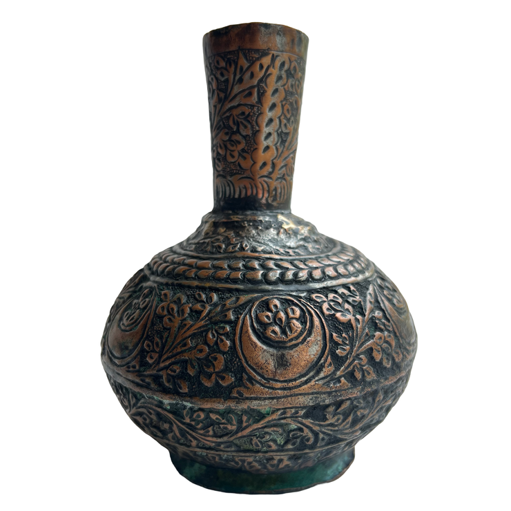 Vintage Copper Surahi Vases Set