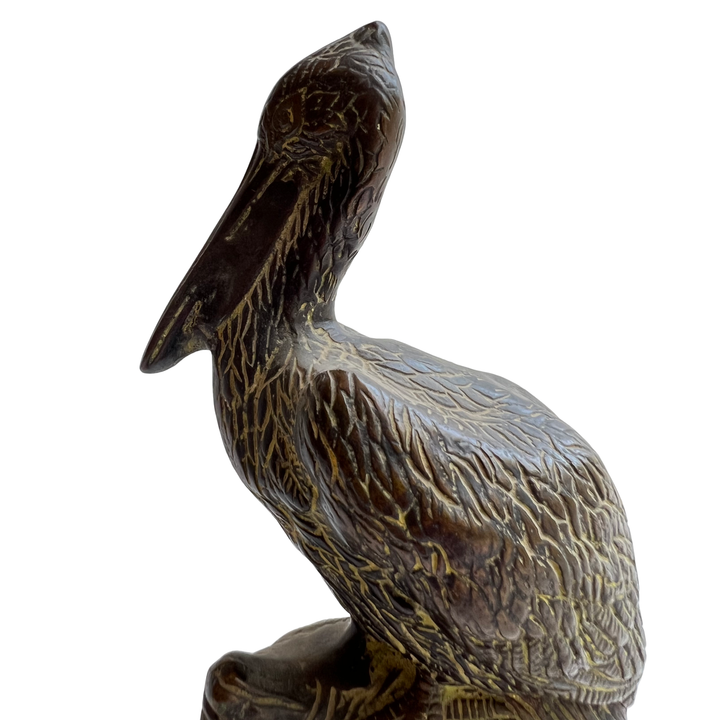 Vintage Antique Brass Pelican