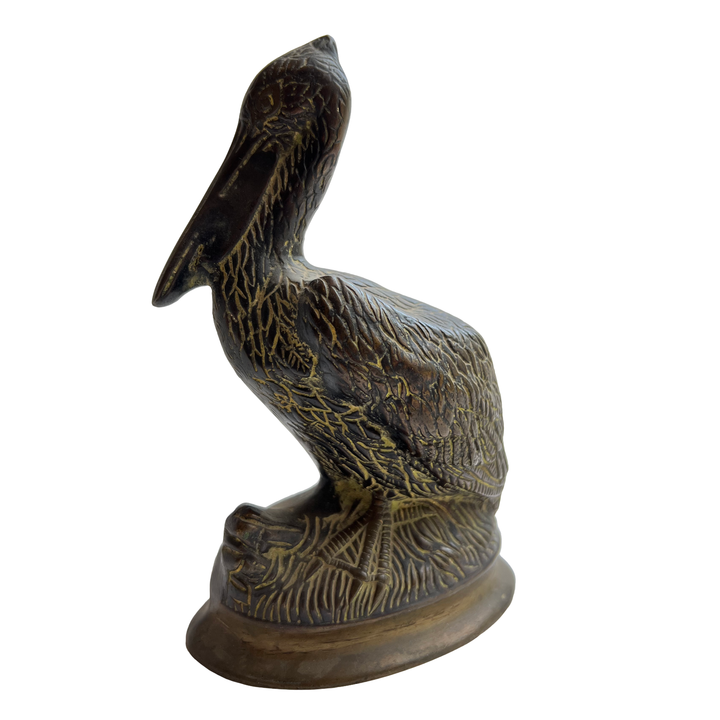 Vintage Antique Brass Pelican