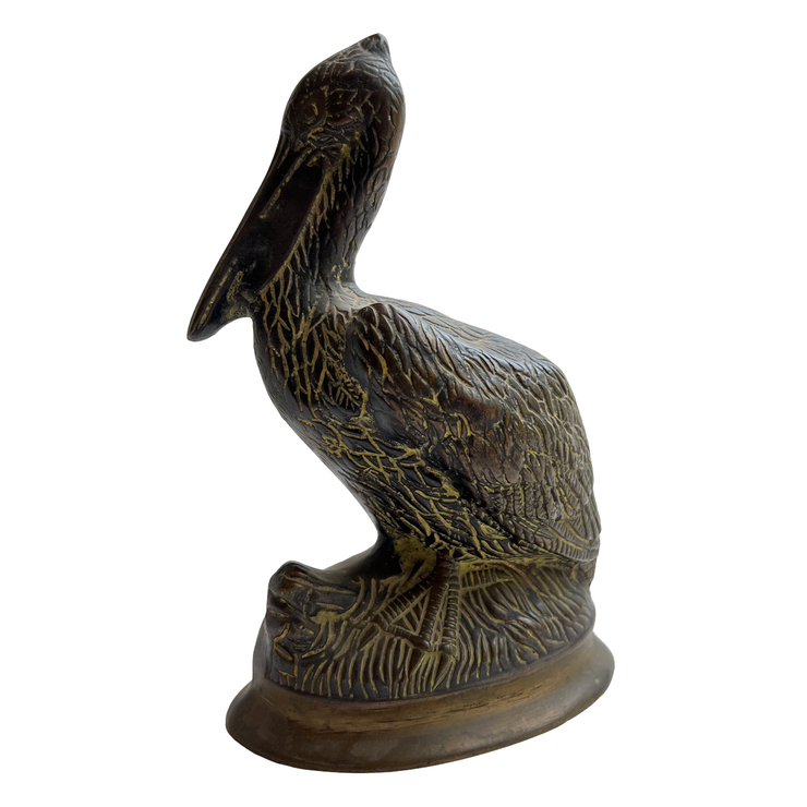 Vintage Antique Brass Pelican