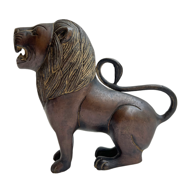 Brass Lion Sculpture