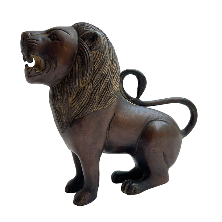 Brass Lion Sculpture