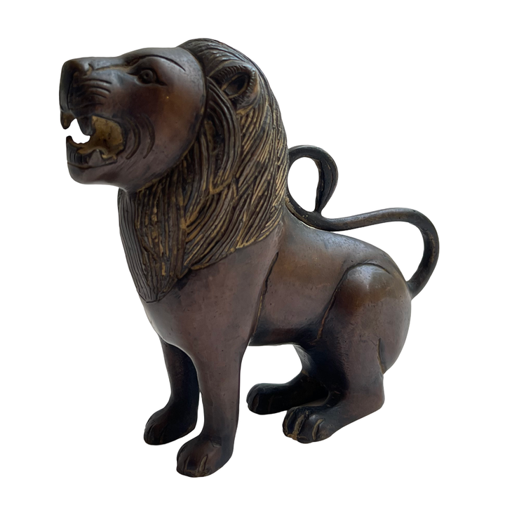 Brass Lion Sculpture