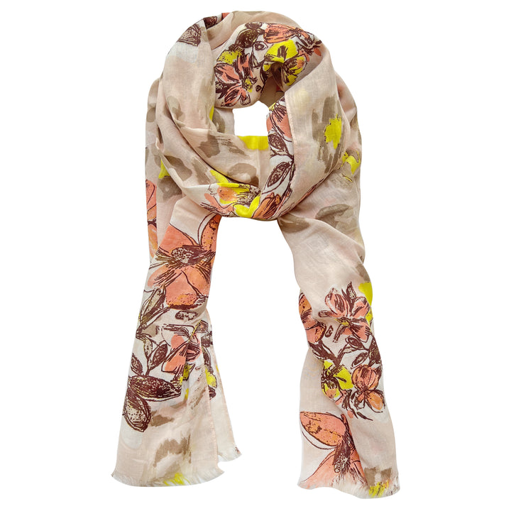 Spring Bloom Cotton Scarf