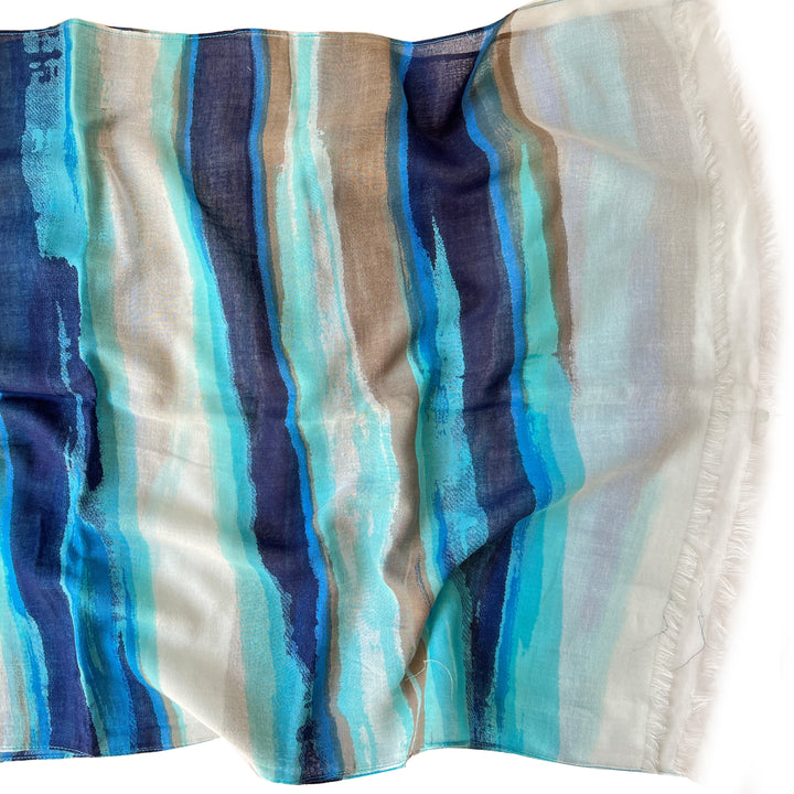 Ocean Waves Cotton Scarf