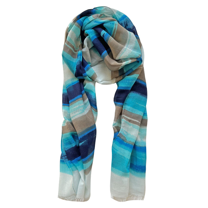 Ocean Waves Cotton Scarf