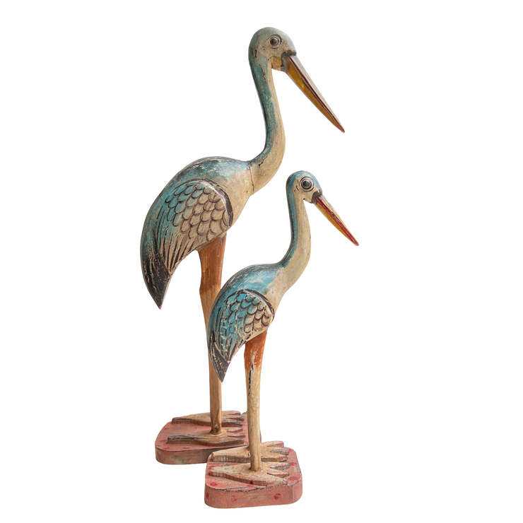 The wooden Blue Heron - Small