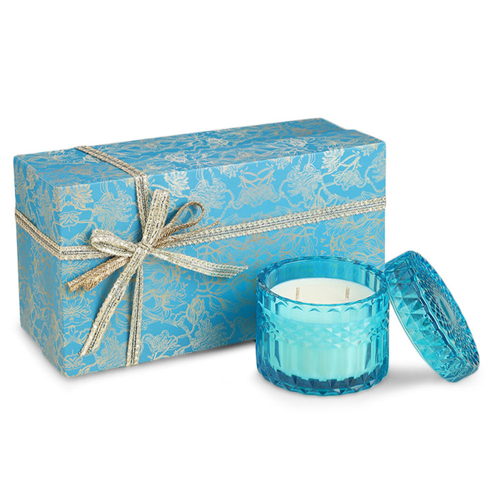 Turquoise Ray Candle