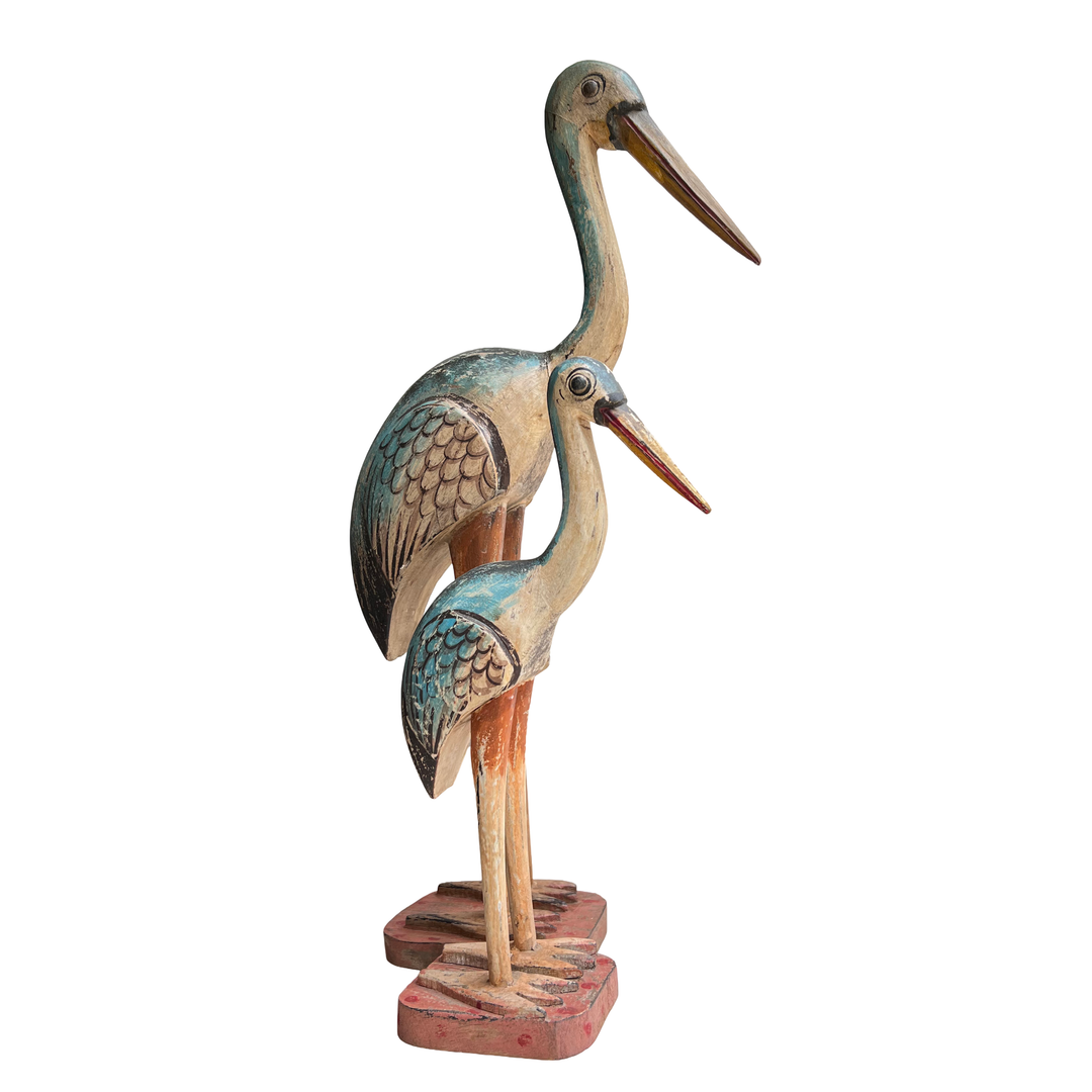 The wooden Blue Heron - Small