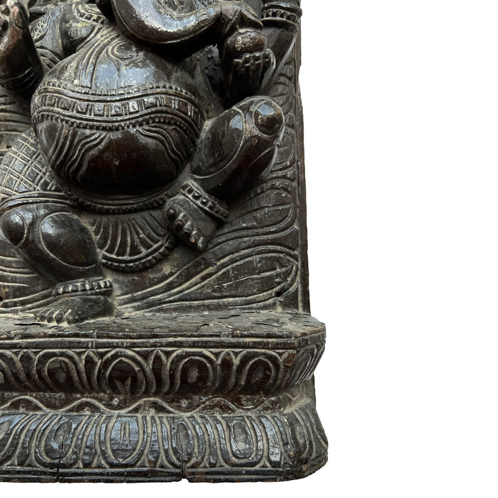 Wooden Lord Ganesh Wall Panel