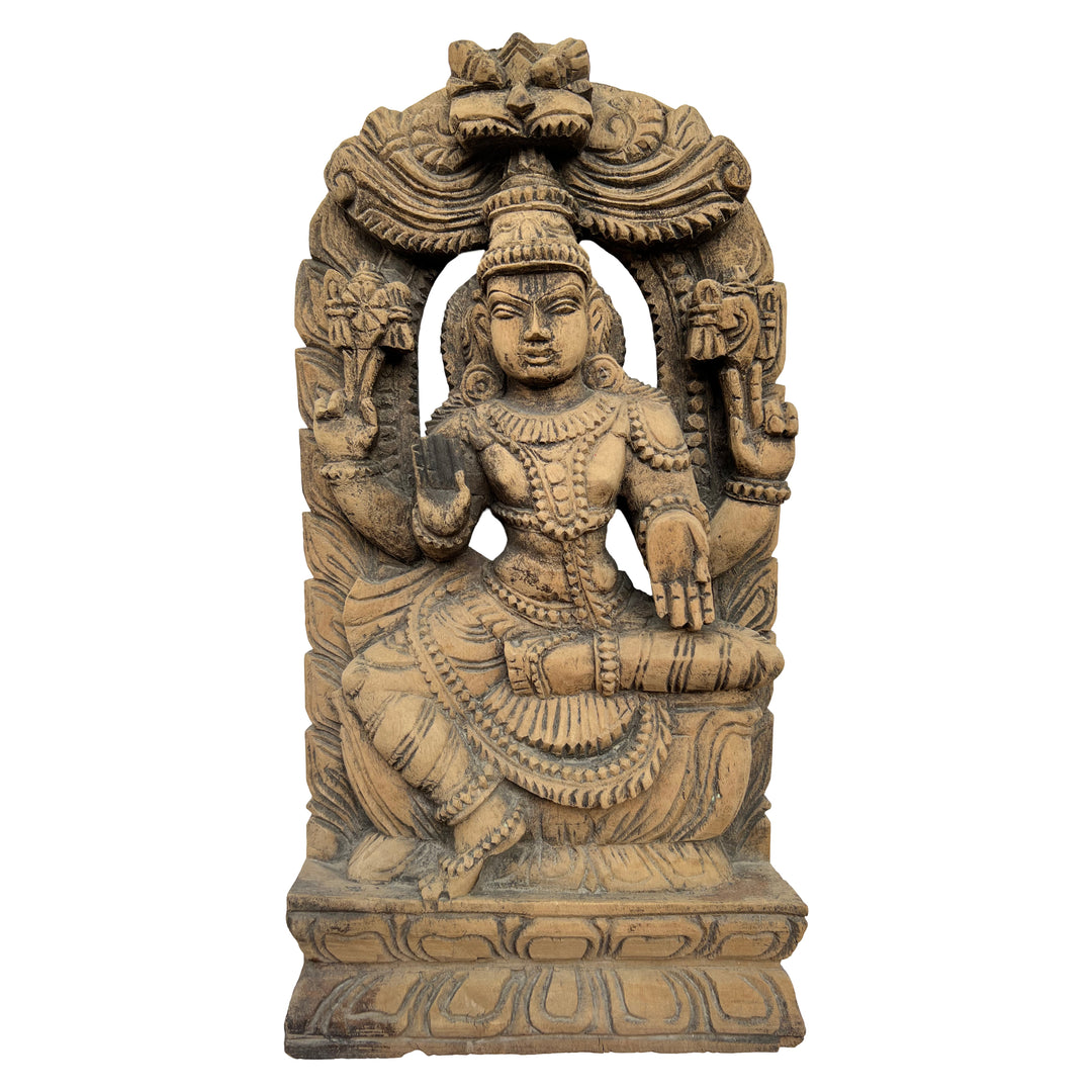 Lord Vishnu Wooden Carved Statue