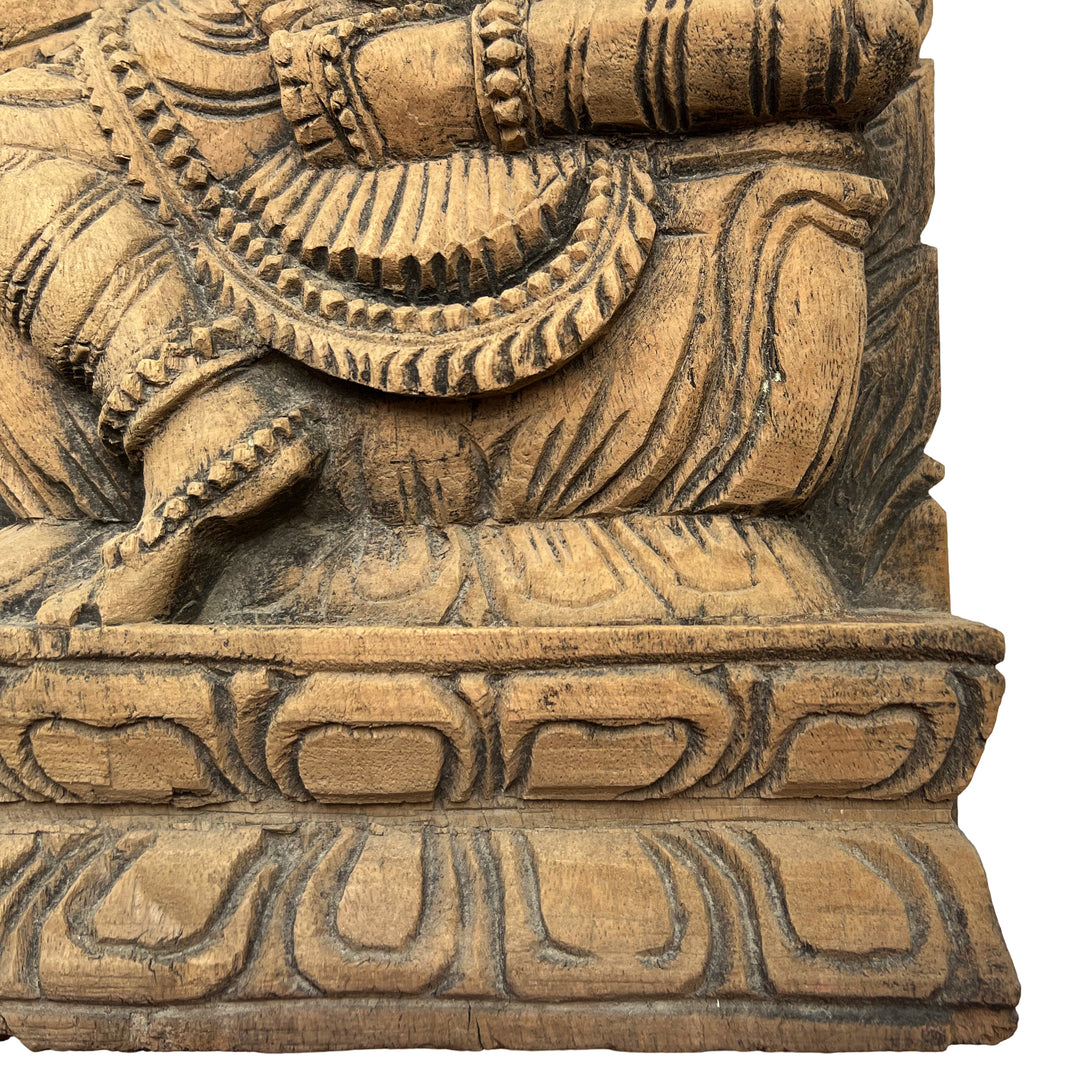 Lord Vishnu Wooden Carved Statue