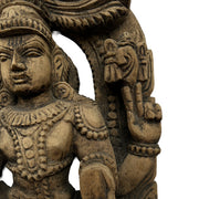Lord Vishnu Wooden Carved Statue