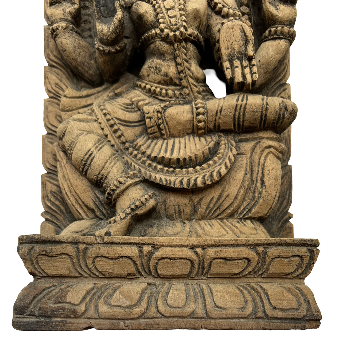 Lord Vishnu Wooden Carved Statue