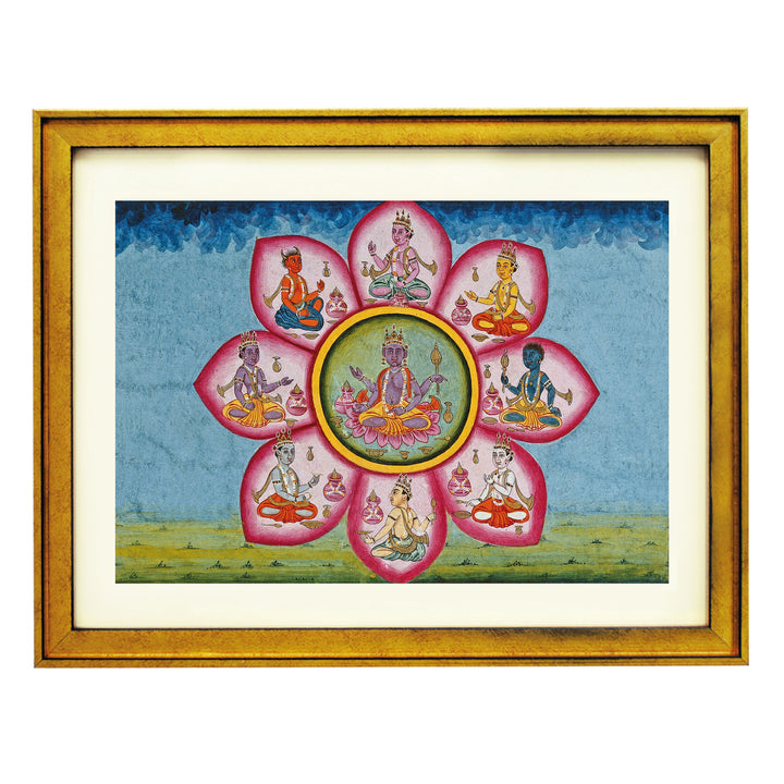 Vishnu's Divine Lotus Art Print