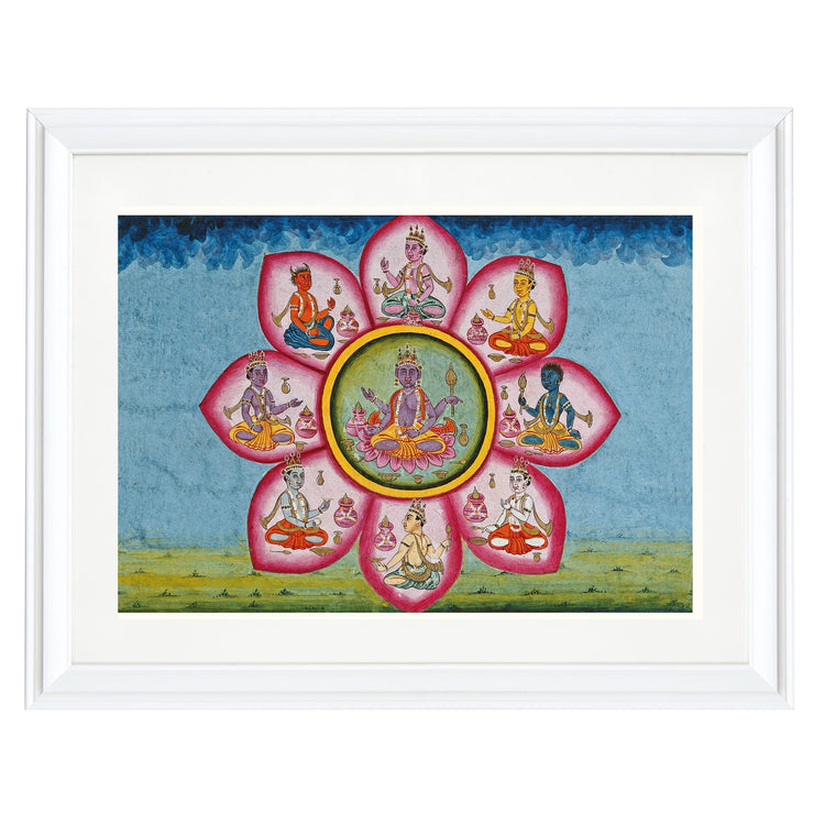 Vishnu's Divine Lotus Art Print