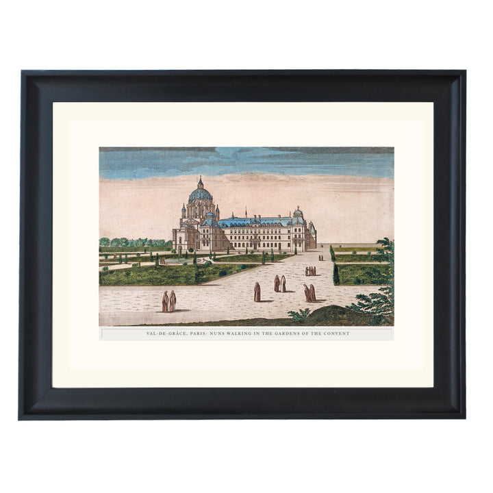 Val-de-Grâce, Paris- nuns walking in the gardens of the convent Art Print