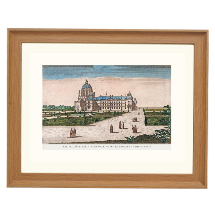 Val-de-Grâce, Paris- nuns walking in the gardens of the convent Art Print