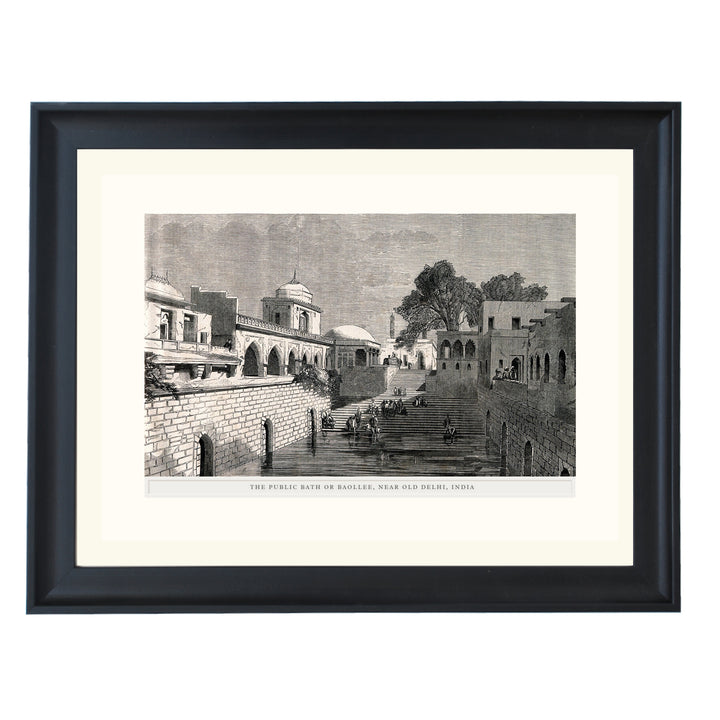 The public bath or Baollee, near Old Delhi, India Art Print