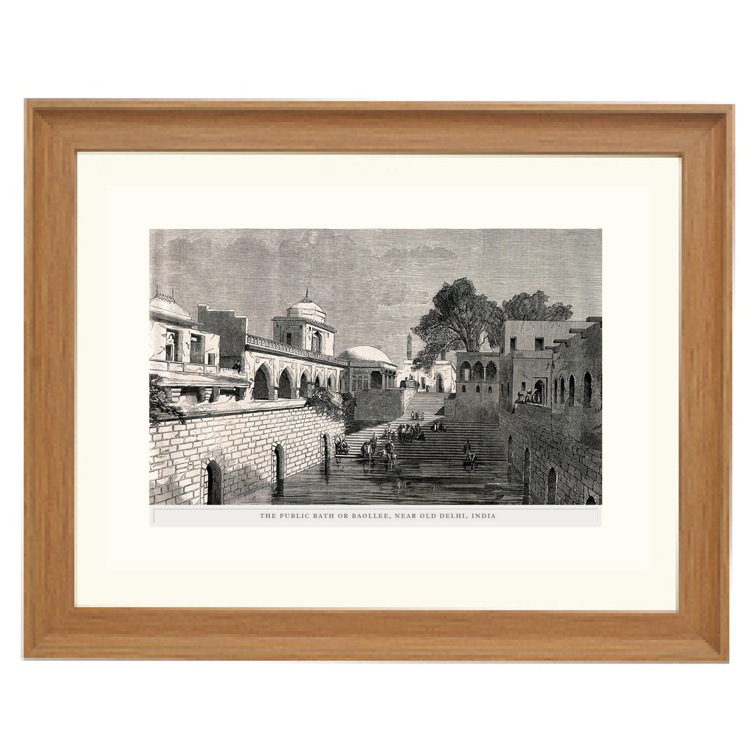 The public bath or Baollee, near Old Delhi, India Art Print