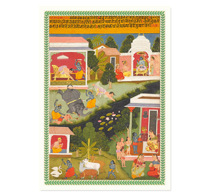 Krishna Asks for Sweets – From a Sursagar of Surdas Art Print