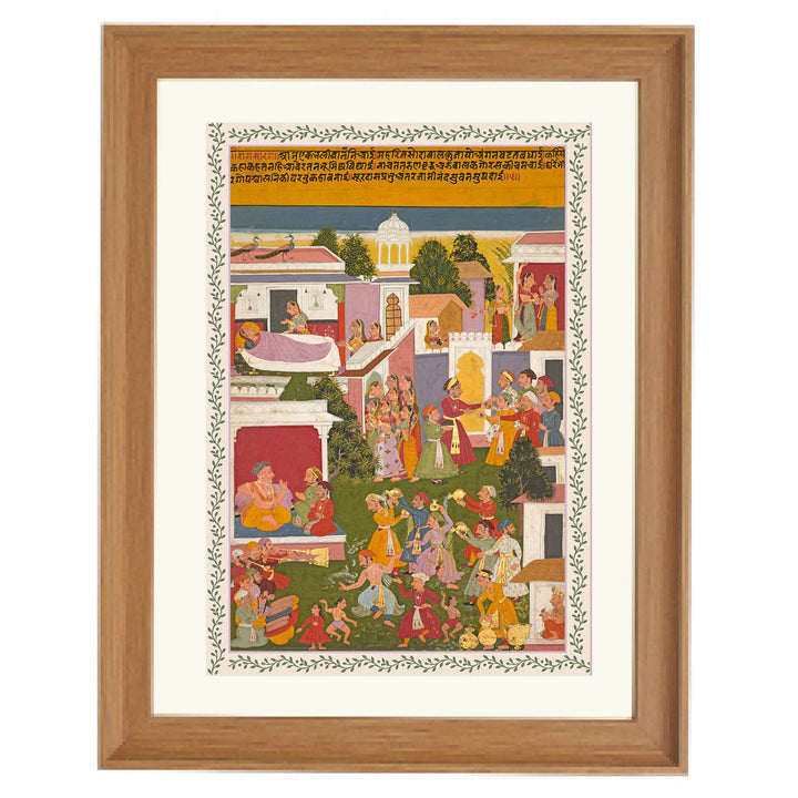 The Birth of Krishna – From a Sursagar of Surdas Art Print