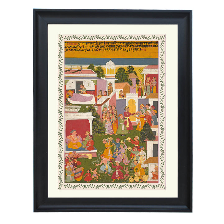 The Birth of Krishna – From a Sursagar of Surdas Art Print