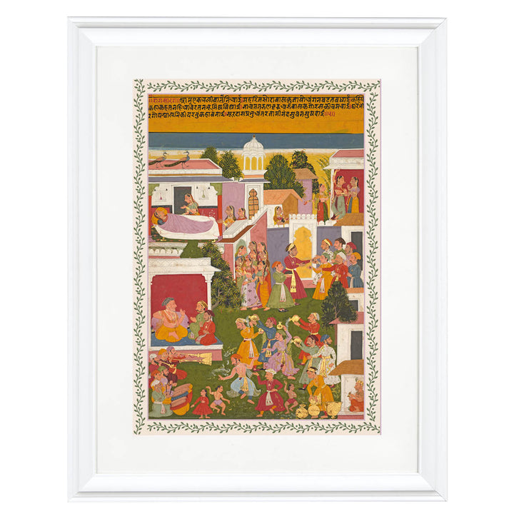 The Birth of Krishna – From a Sursagar of Surdas Art Print