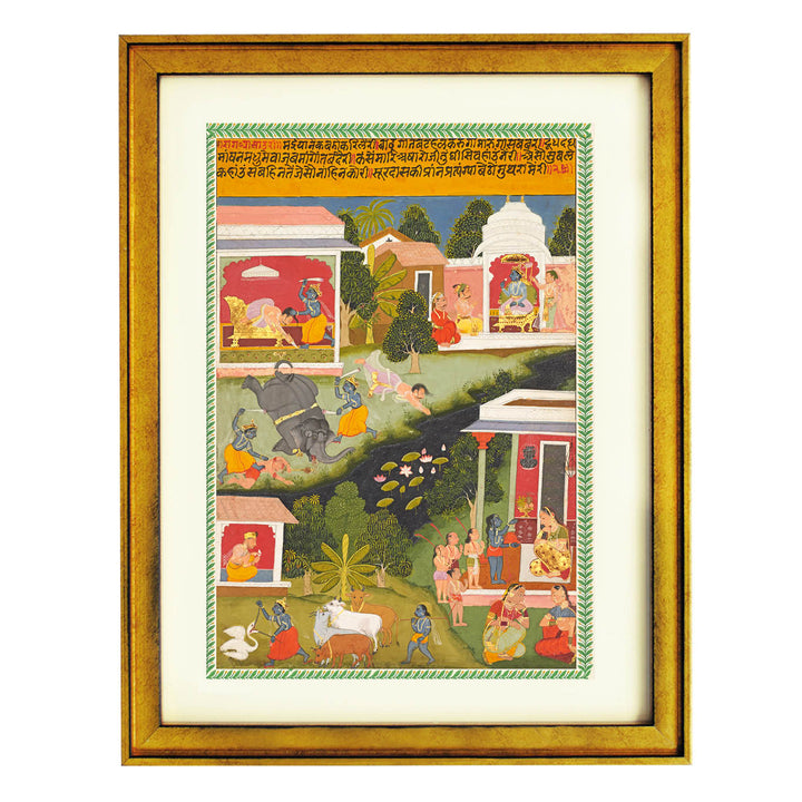 Krishna Asks for Sweets – From a Sursagar of Surdas Art Print