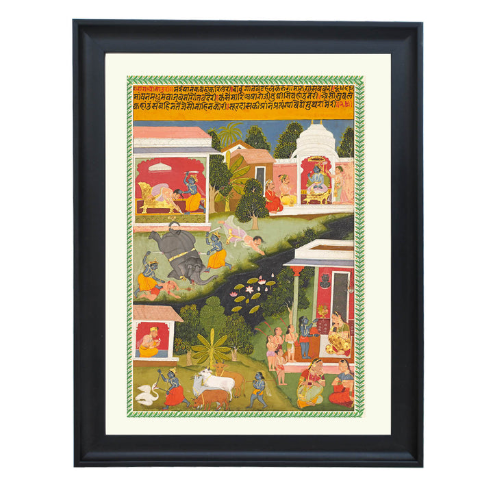 Krishna Asks for Sweets – From a Sursagar of Surdas Art Print