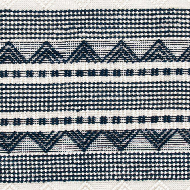 IVORY AND BLUE KILIM DHURRIE CUSTOM MADE