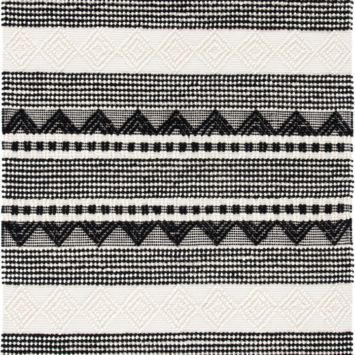 IVORY AND BLACK KILIM DHURRIE CUSTOM MADE