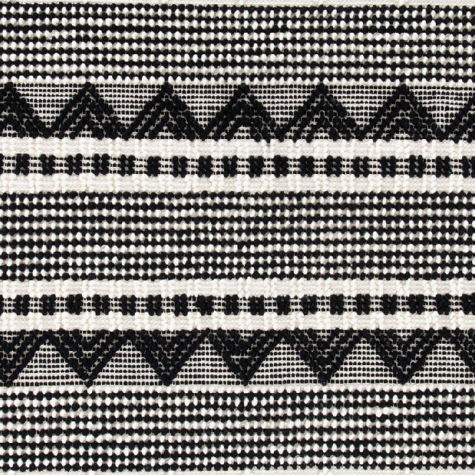 IVORY AND BLACK KILIM DHURRIE CUSTOM MADE