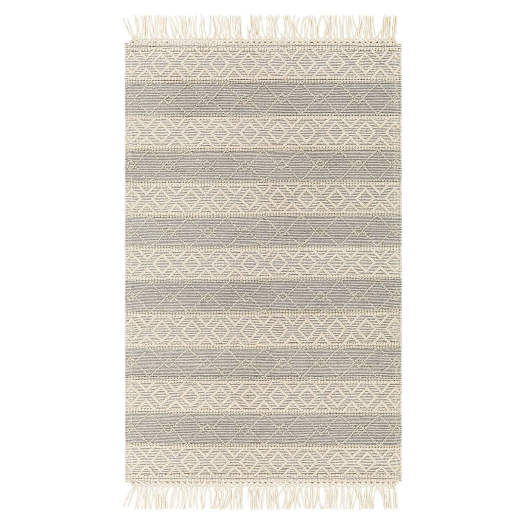 IVORY AND GREY KILIM DHURRIE CUSTOM MADE