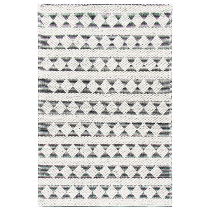 IVORY AND BLACK KILIM DHURRIE CUSTOM MADE