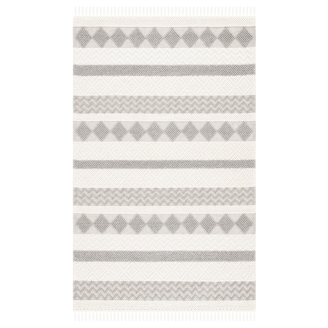 IVORY AND GREY KILIM DHURRIE CUSTOM MADE