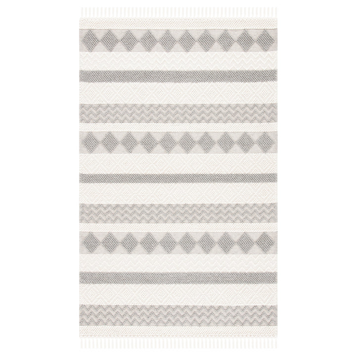 IVORY AND GREY KILIM DHURRIE CUSTOM MADE