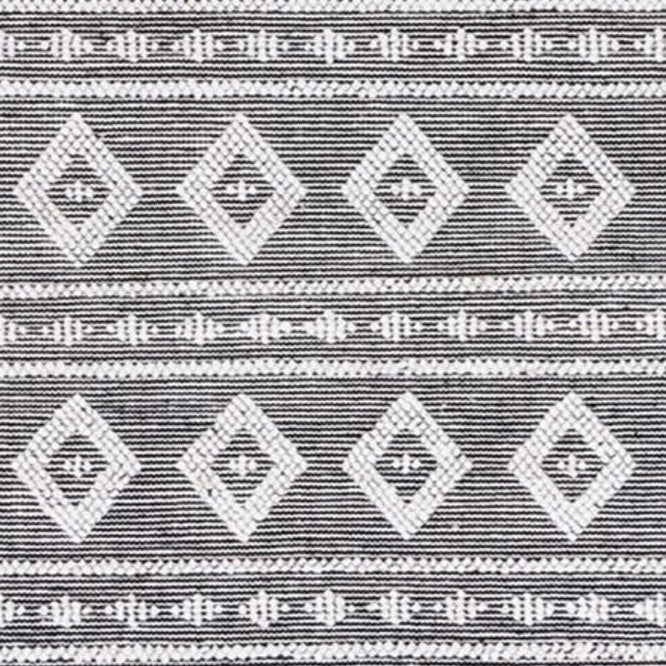 IVORY AND BLACK KILIM DHURRIE CUSTOM MADE