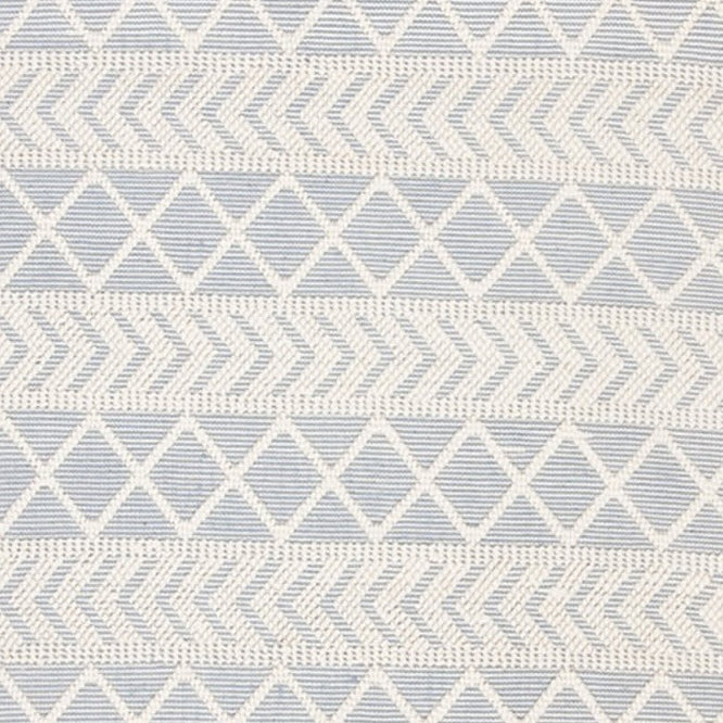 IVORY AND LIGHT BLUE KILIM DHURRIE CUSTOM MADE