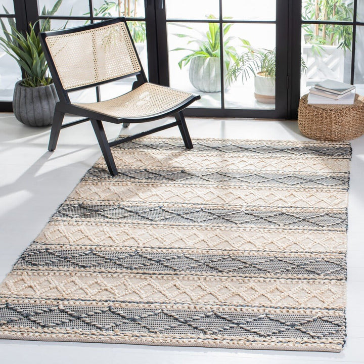 IVORY & GREY KILIM DHURRIE CUSTOM MADE